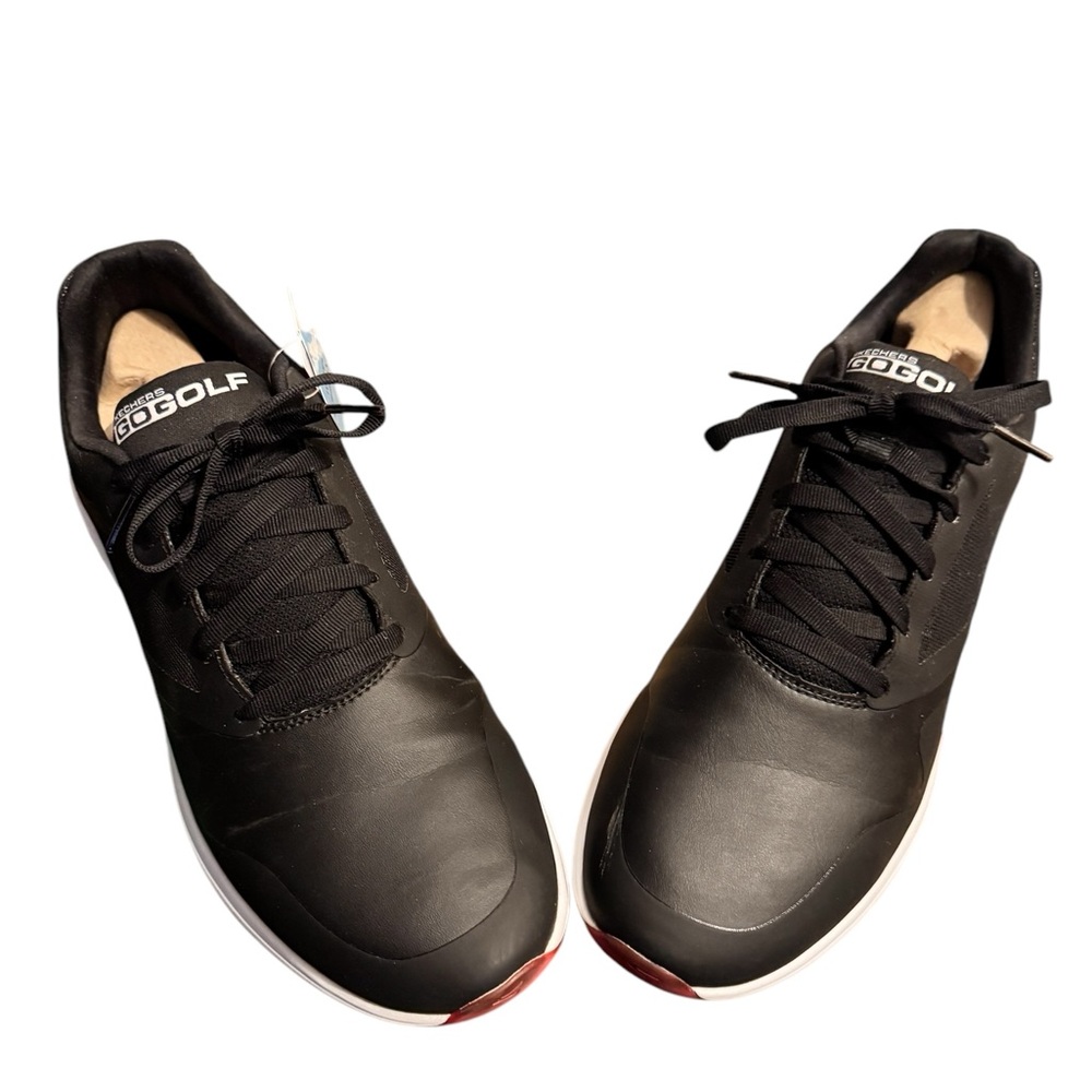Skechers Go Golf Black and Red Comfort Max Dri-Lex Sneakers Size 10 - Picture 4 of 16